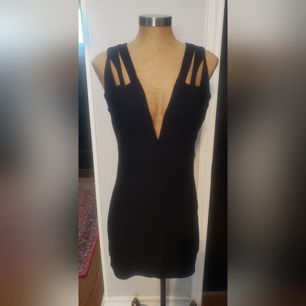 Jealous Tomato Black Cutout Mini Dress